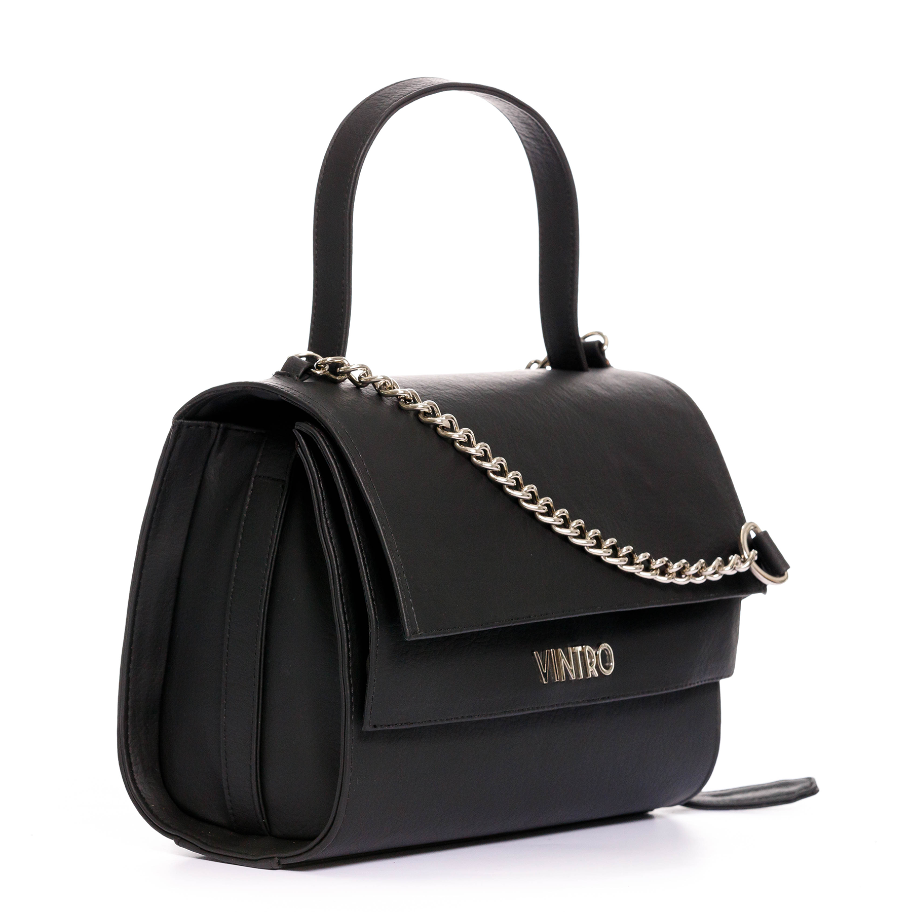 DANDY HANDBAG  BLACK WITH CHAIN STRAP