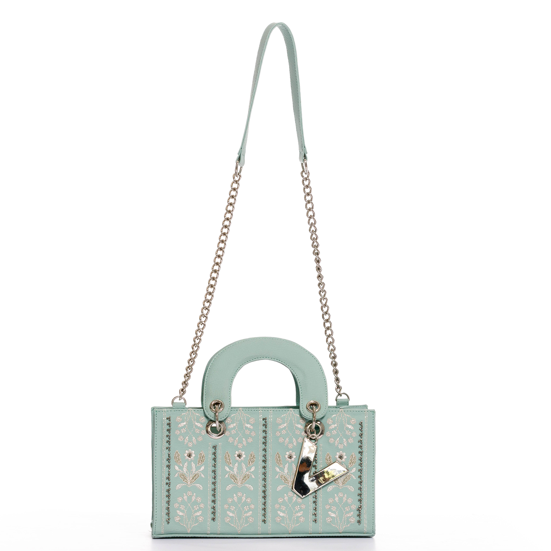 MINI ESPAÑA HANDBAG GREEN WITH CHAIN STRAP