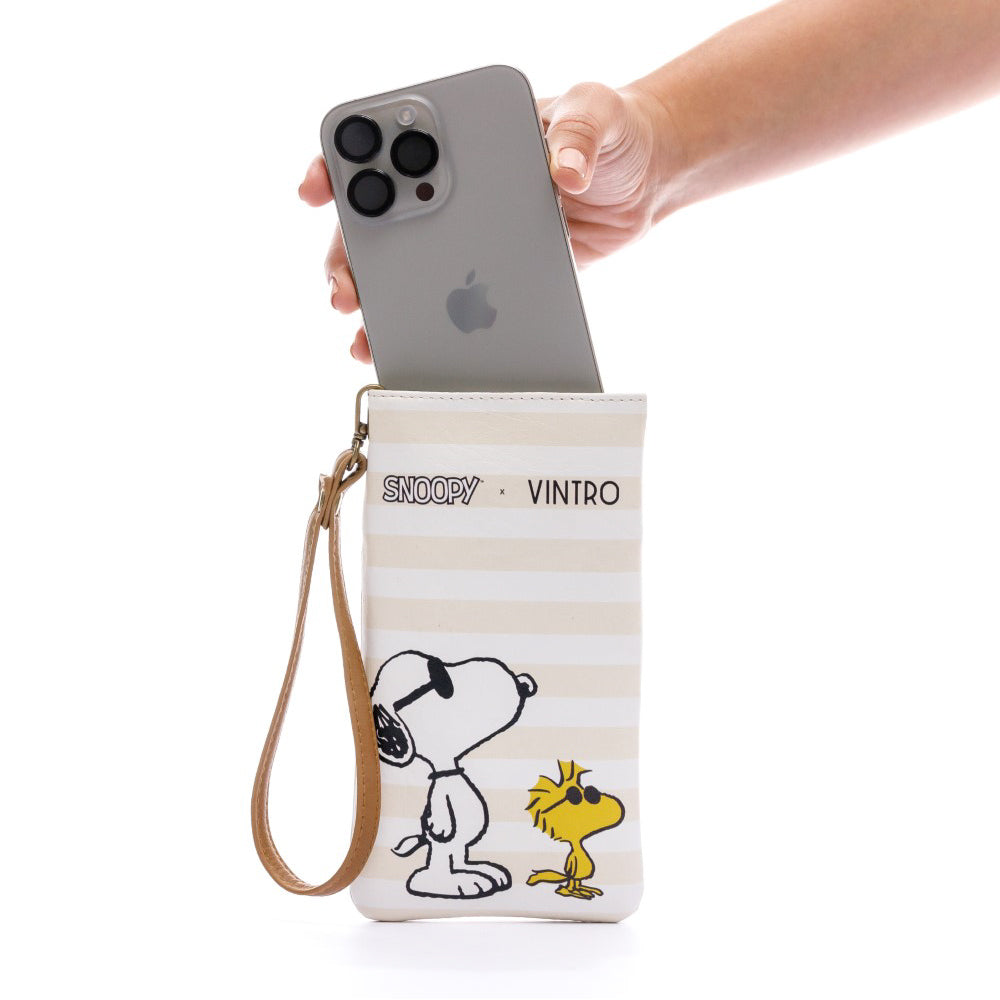 SNOOPY STRIPS GLASSES CASE