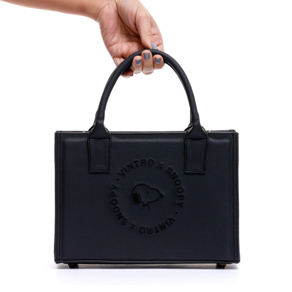 SNOOPY BLACK ESPAÑA HANDBAG