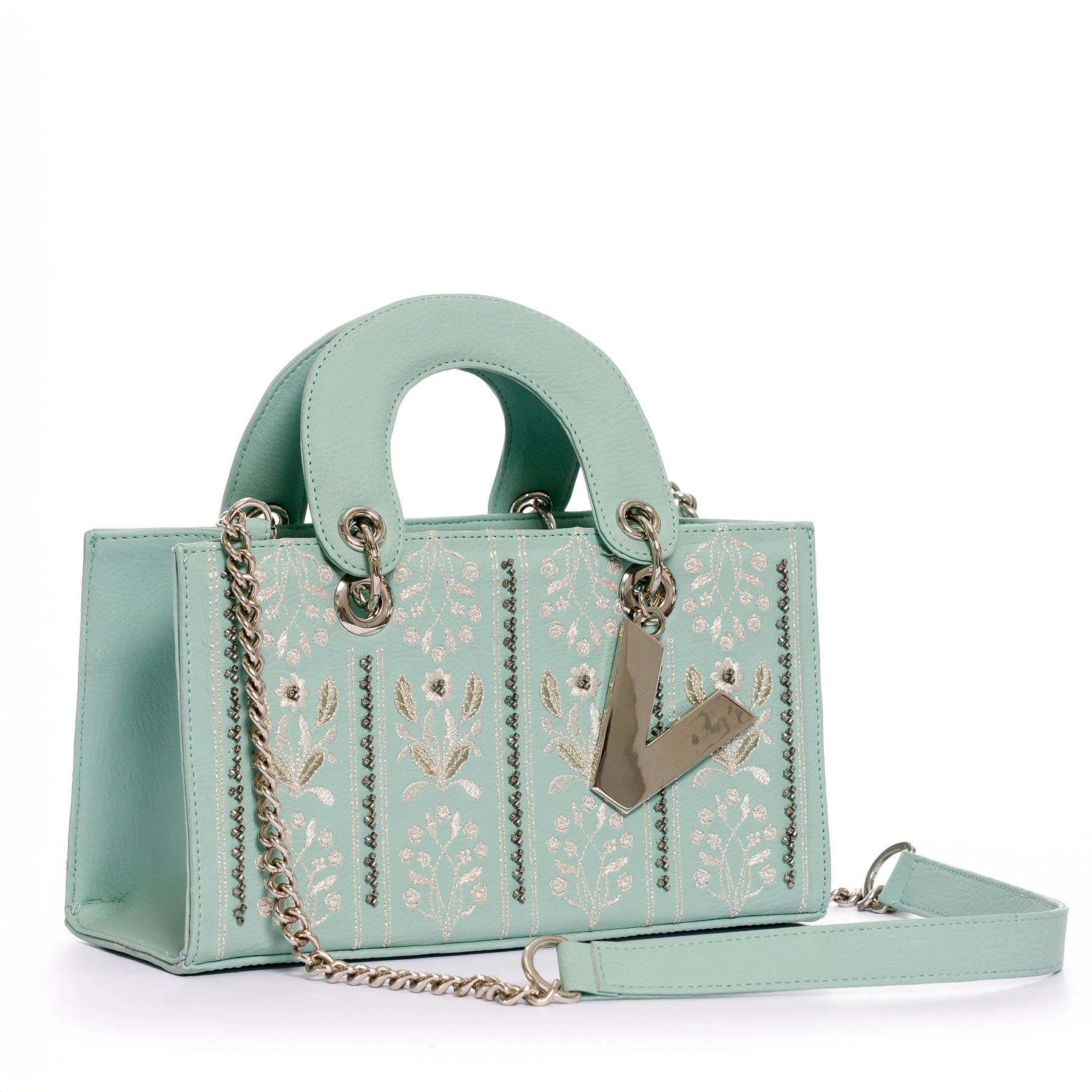 MINI ESPAÑA HANDBAG GREEN WITH CHAIN STRAP