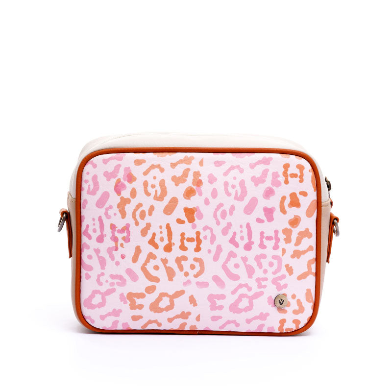 BOLSO BANDOLERA ROMA ESTAMPADO ROSA